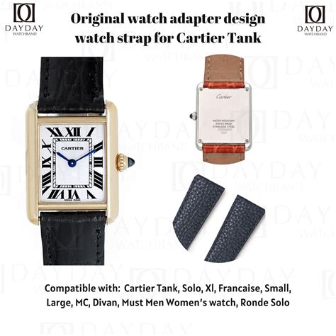 cartier tank blue strap|cartier tank leather strap aftermarket.